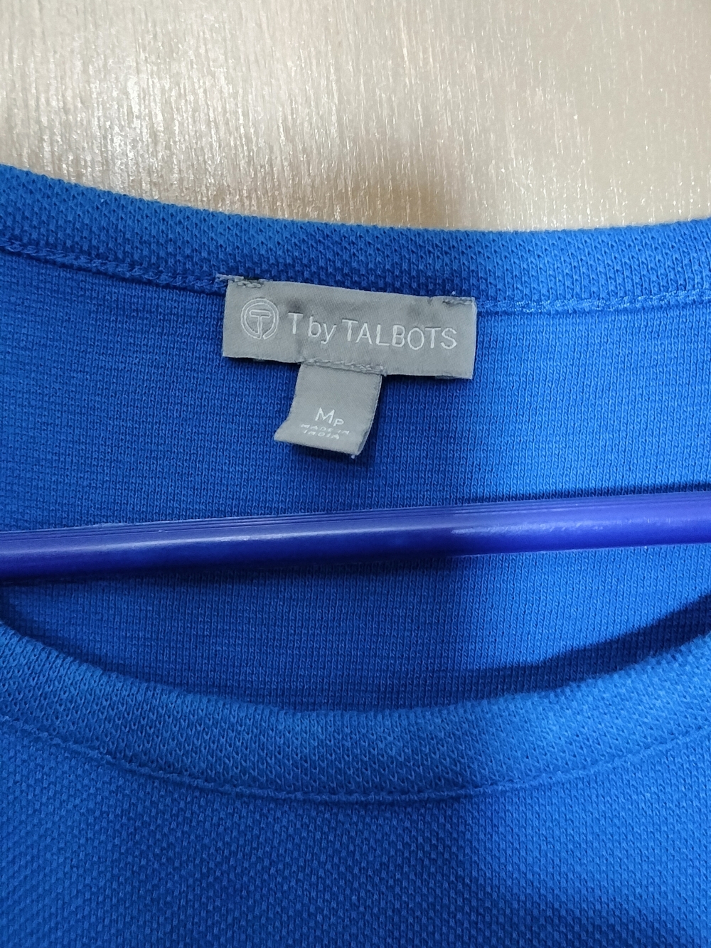 Talbots Royal Blue Short-Sleeve Knit Top - Picture 2 of 4